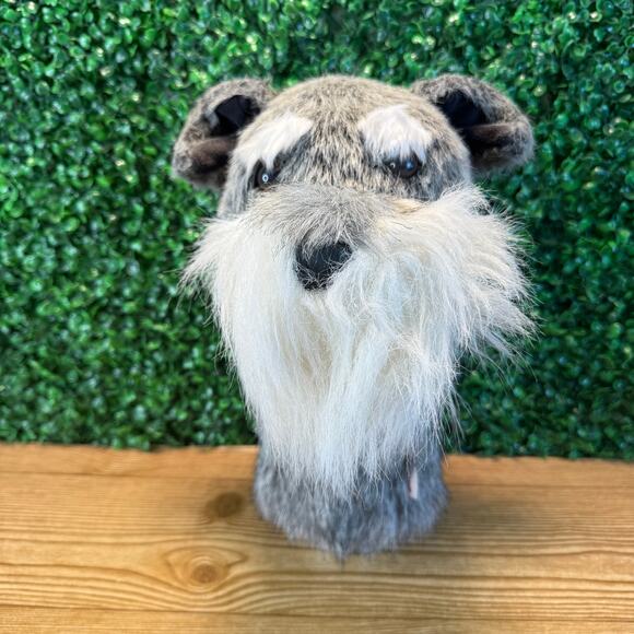 Daphne Schnauzer Dog Golf Club Cover Headcover Plush Head Driver Wood - Picture 1 of 7